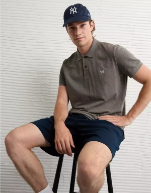 AE Lived-In Slim Fit Pique Polo Shirt