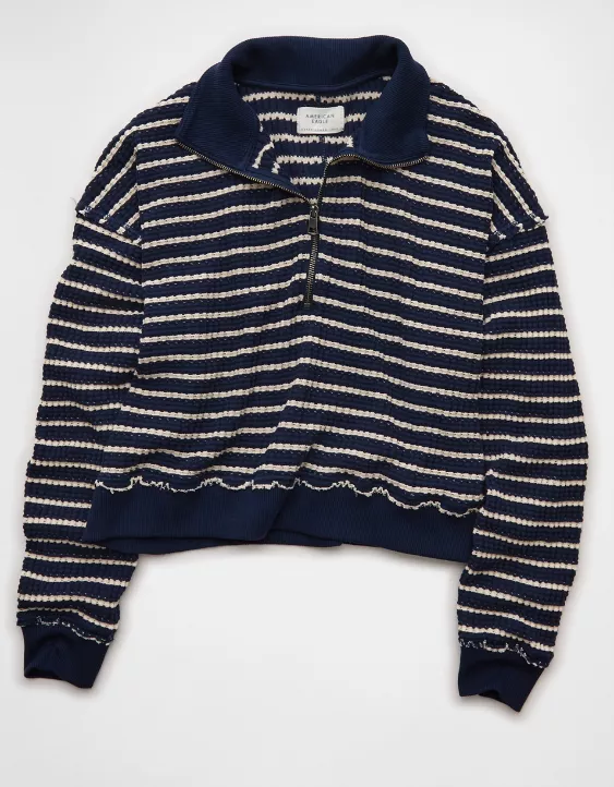 AE Half-Zip Waffle Fleece Sweatshirt - Image 3
