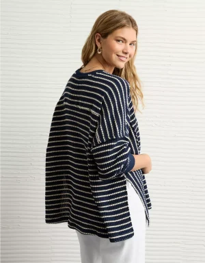 AE Big Hug Crew Neck Waffle Sweatshirt