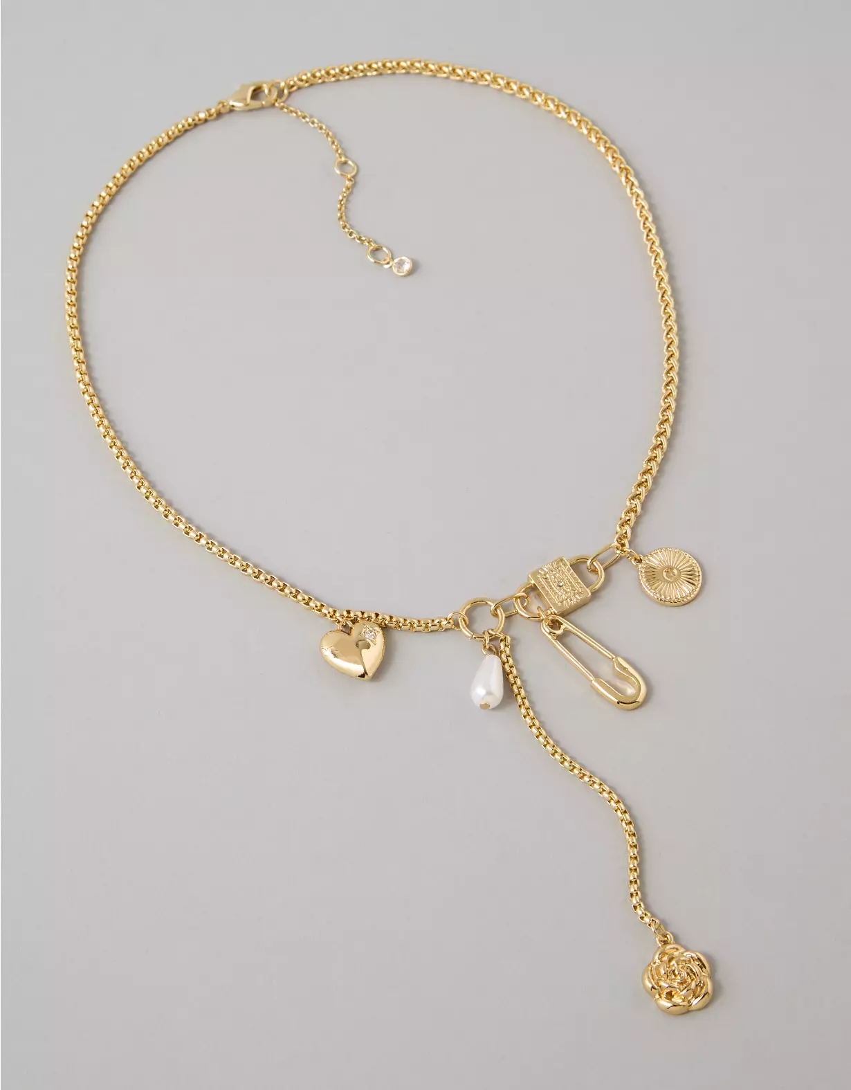 AE Drop Pendant Charm Necklace