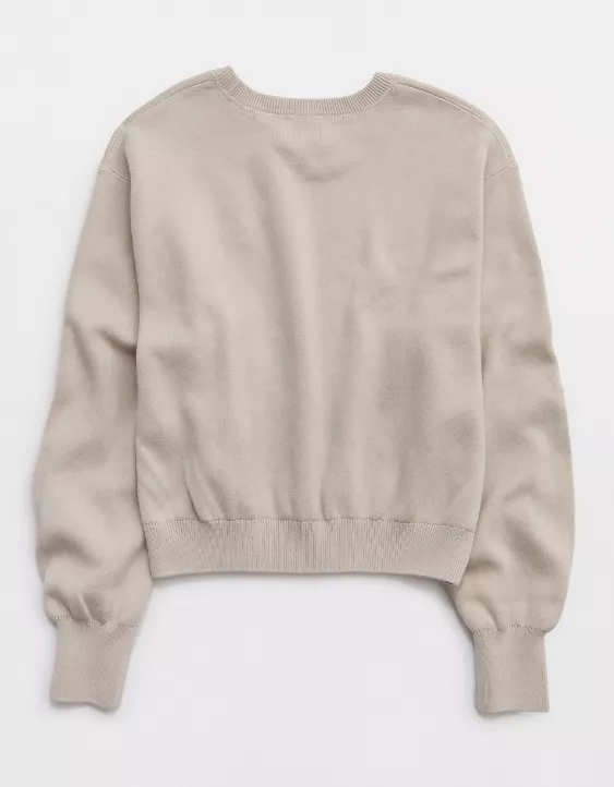 Aerie Cropped Crew Sweater - Image 4
