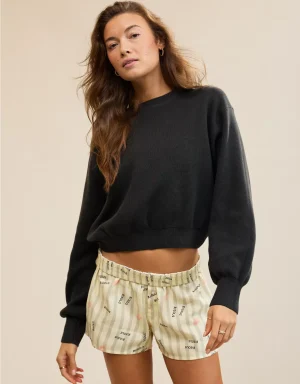 Aerie Cropped Crew Sweater