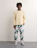 AE Flannel Open Leg PJ Pant