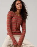 OFFLINE By Aerie Thumbs Up Fitted Ribbed T-Shirt