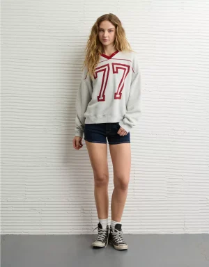 AE Varsity Graphic V-Neck Sweatshirt