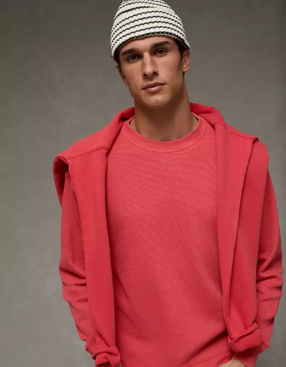 AE Boxy Washed Thermal Shirt - Image 6