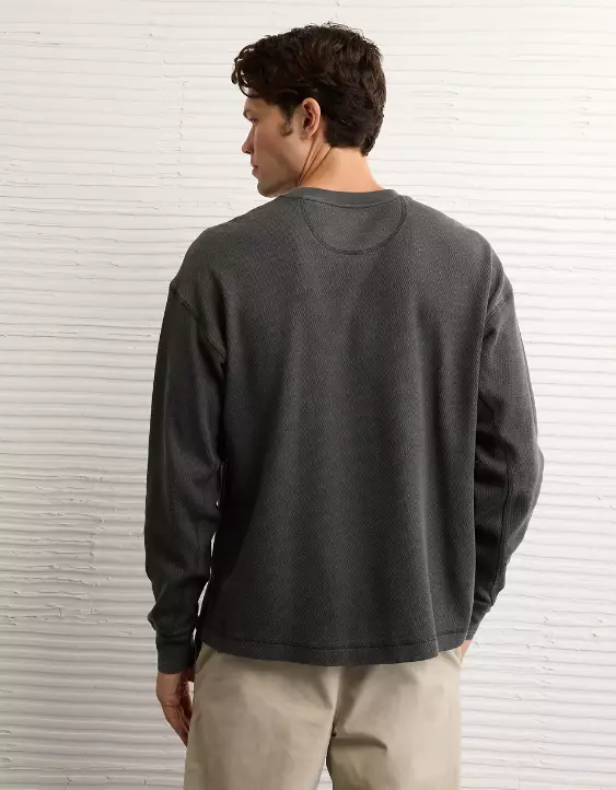 AE Boxy Washed Thermal Shirt - Image 2