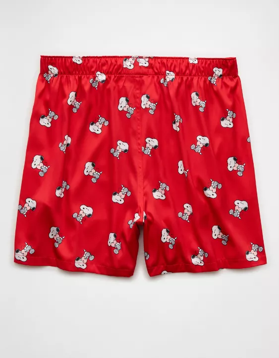 AE Men's Snoopy Satin Pocket Boxer Short - Image 4
