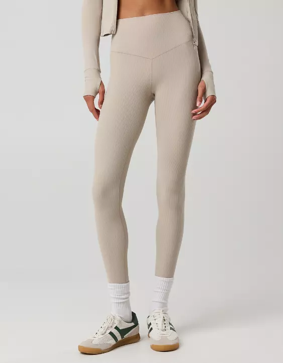 OFFLINE By Aerie Real Me XTRA High Waisted Ribbed Legging - Image 5