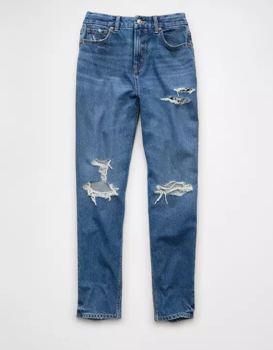 AE Strigid Curvy Ripped Mom Jean - Image 3