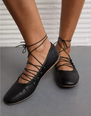 AE Lace-Up Ballet Flat