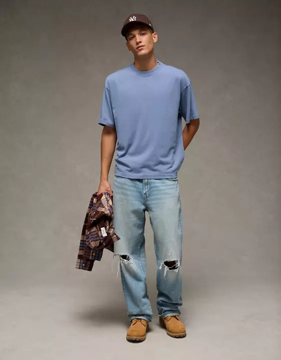 AE Boxy Sueded Jersey T-Shirt - Image 5