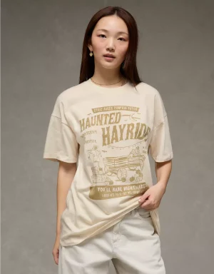 AE Oversized Halloween Graphic T-Shirt