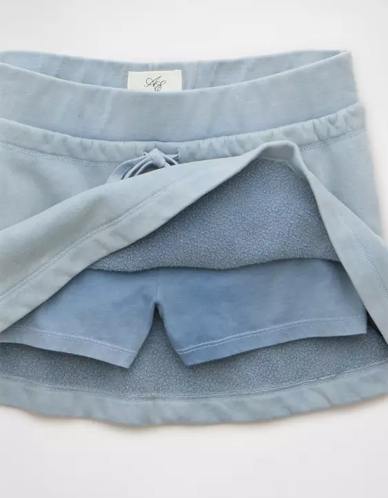 AE High-Waisted Fleece Mini Skort - Image 6