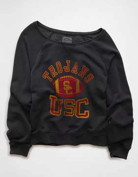 AE USC Trojans Graphic Off The Shoulder Sweatshirt - Image 3