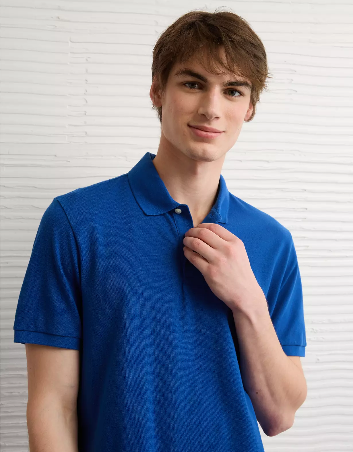 AE Stretch Pique Tipped Polo Shirt