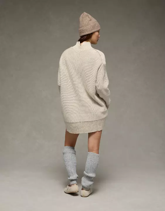 AE Oversized Turtleneck Sweater Mini Dress - Image 2