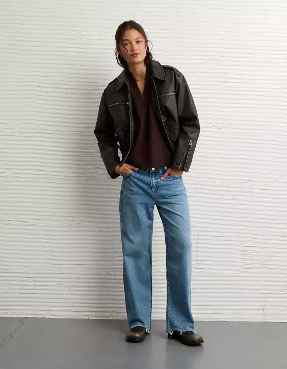 AE Whoa So Soft Notch Neck Cable Sweater - Image 5