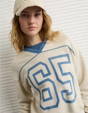 AE Varsity Graphic V-Neck Sweatshirt