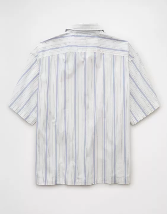 AE Poolside Poplin Striped Button-Up Shirt - Image 4