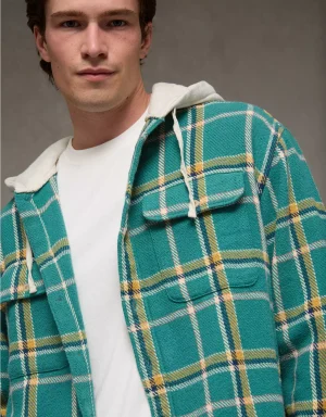 AE Hooded Flannel Shirt