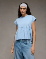 AE Sunchaser Knit Tie Back Babydoll T-Shirt