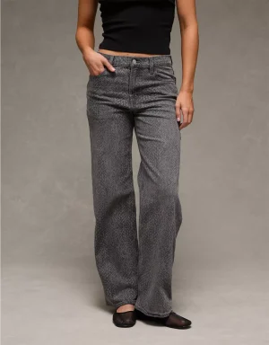 AE Stretch Snake Print High-Waisted Stovepipe Jean