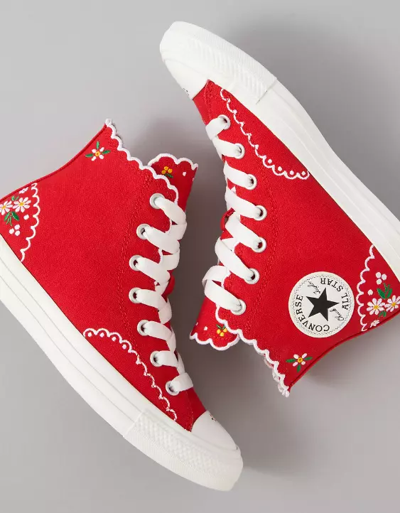 Converse Chuck Taylor All Star Embroidered Flowers High-Top Sneaker - Image 3