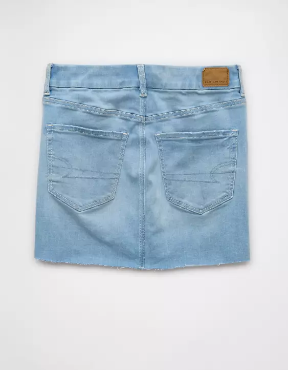 AE Next Level Curvy High-Waisted Denim Mini Skirt - Image 4