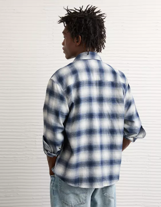 AE Relaxed Fit Everyday Flannel Shirt - Image 3