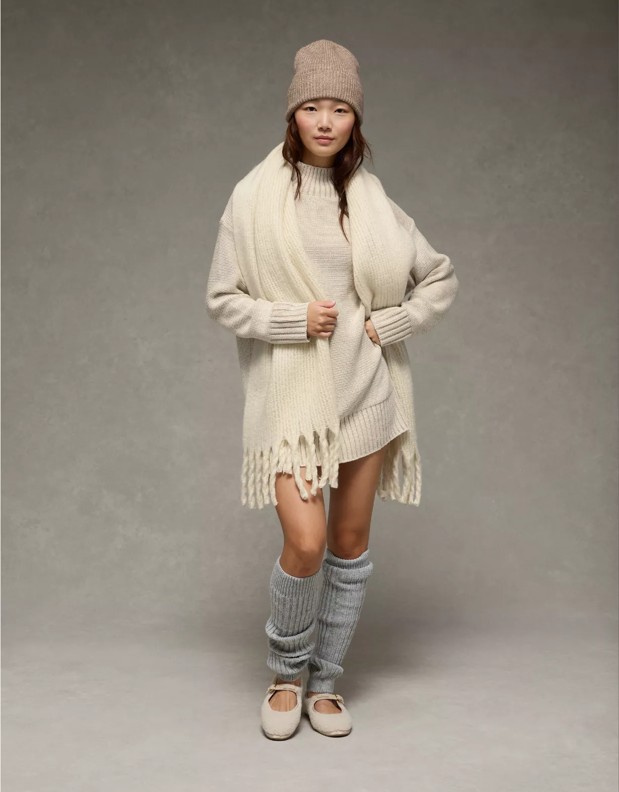 AE Oversized Turtleneck Sweater Mini Dress