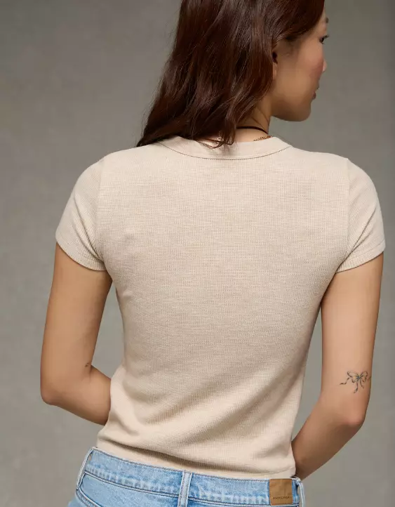 AE Waffle Hey Baby Tee - Image 2