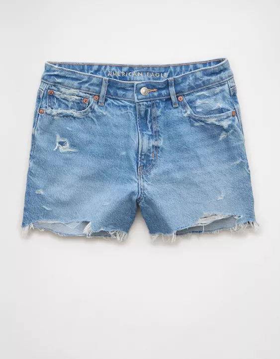 AE Strigid Super High-Waisted Relaxed Denim Short - Image 3