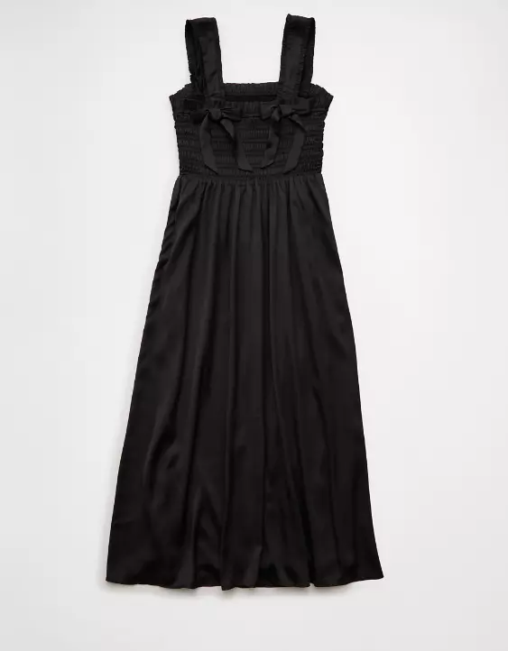 AE Satin Bella Bow Midi Dress - Image 4