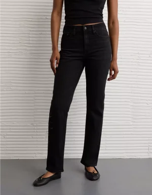 AE Stretch Super High-Waisted Bat Straight Jean