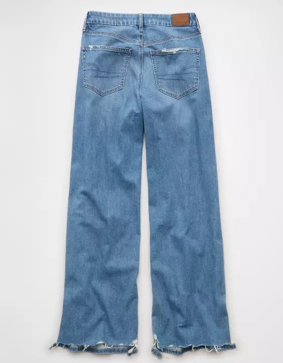 AE Dreamy Drape Stretch Curvy Ripped Super High-Waisted Baggy Wide-Leg Jean - Image 4