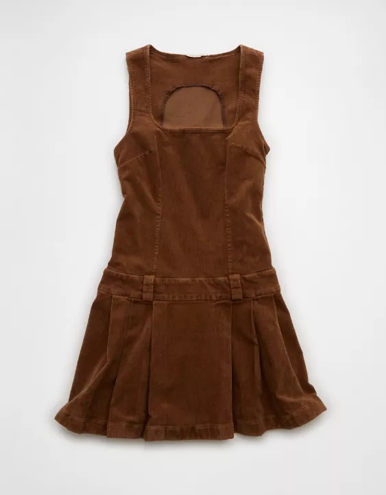AE Pleated Corduroy Mini Dress - Image 3
