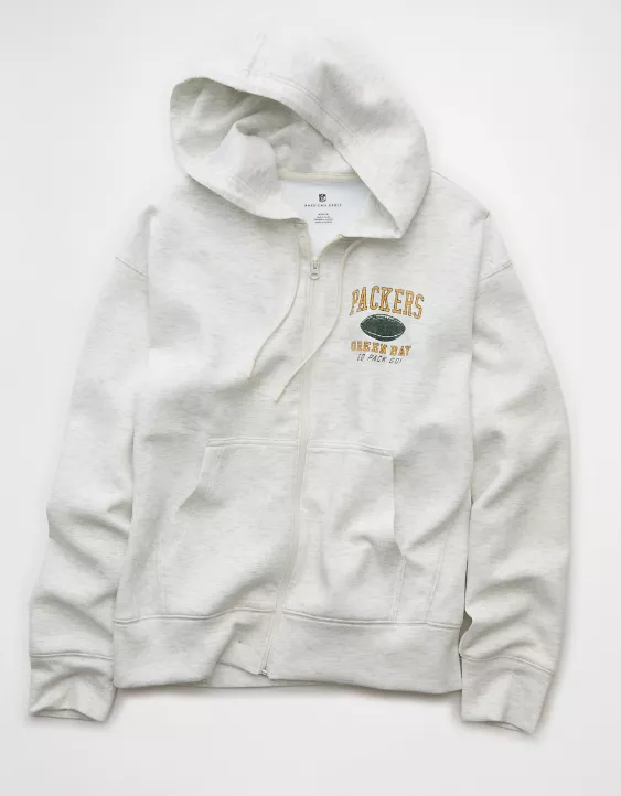 NFL Green Bay Packers Graphic Zip-Up Hoodie - Image 3