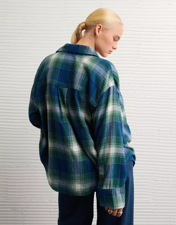 AE Plaid Button-Up Shirt - Image 2