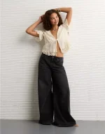 AE Ruffled Tie-Front Blouse