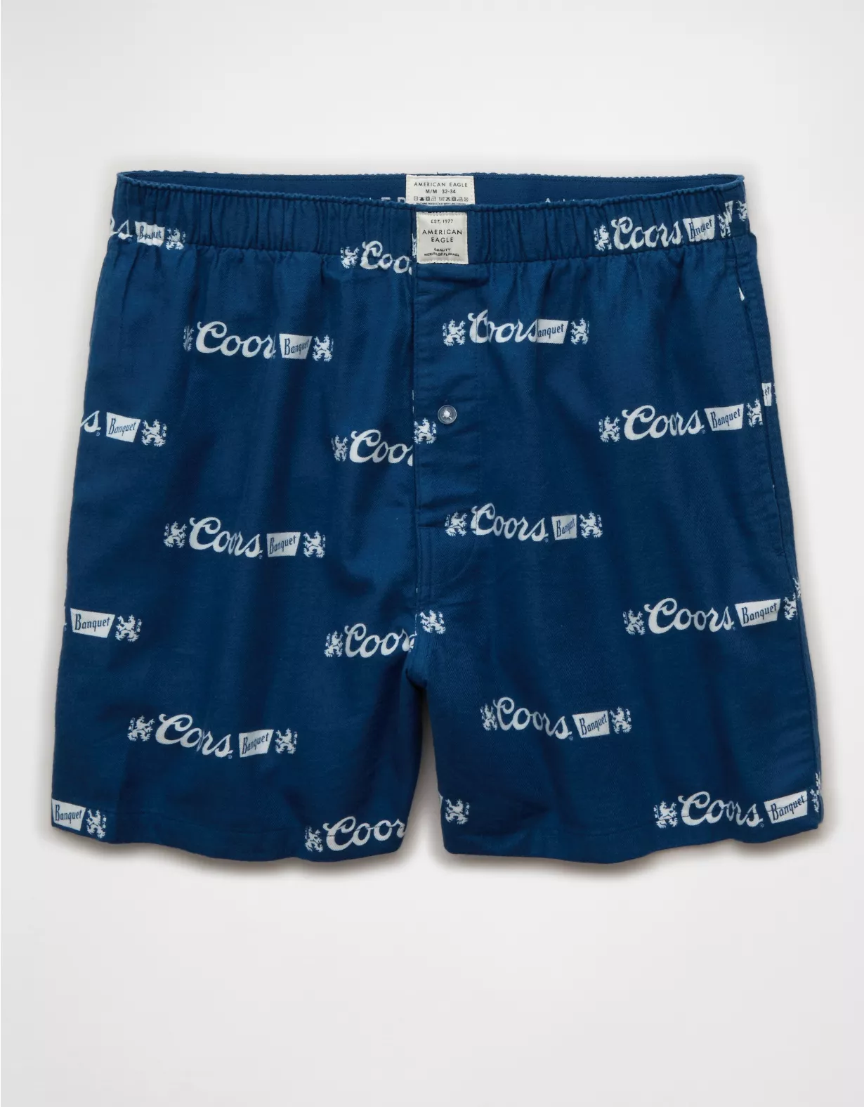 AEO Men's Coors Banquet Flannel Boxer Short