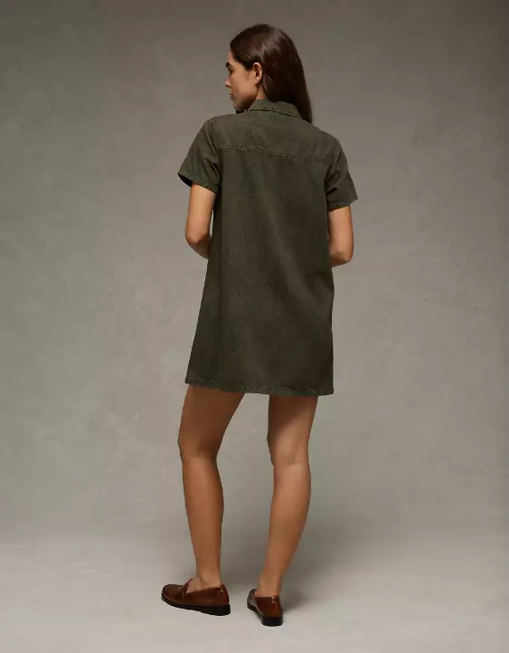 AE Denim Shirt Mini Dress - Image 2