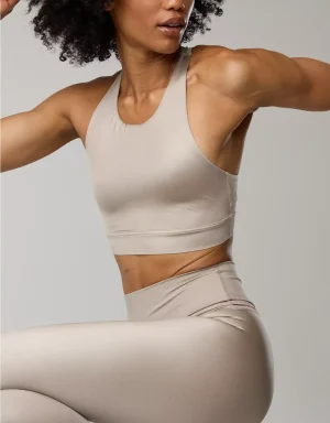 OFFLINE By Aerie Goals Gloss High Neck Sports Bra