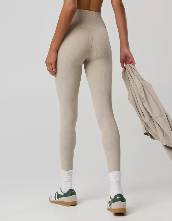 OFFLINE By Aerie Real Me XTRA High Waisted Ribbed Legging - Image 2