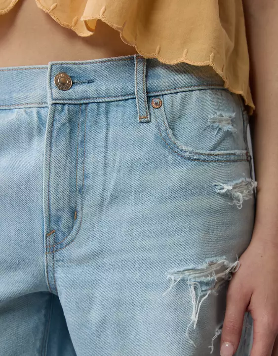 AE 8" Strigid Ripped Perfect Denim Bermuda Short - Image 6