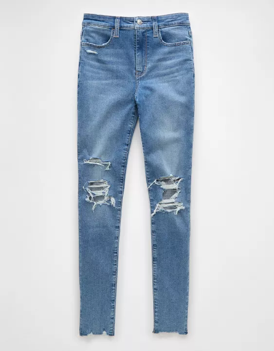 AE Next Level Super High-Waisted Ripped Jegging - Image 3