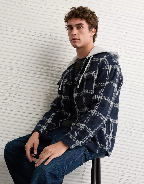 AE Hooded Flannel Shirt - Image 6