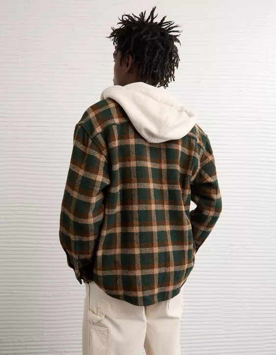 AE Hooded Flannel Shirt - Image 3