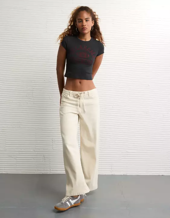 AE Oklahoma Sooners Graphic Cropped Baby Tee - Image 5