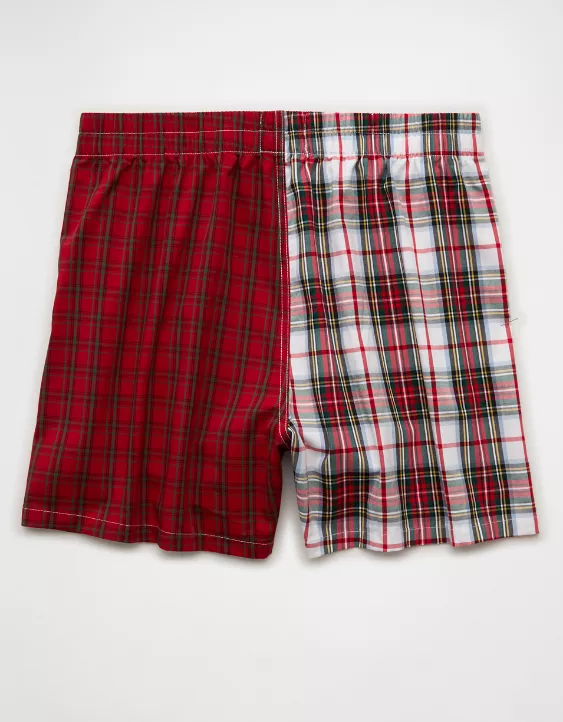 AEO Men's Plaid Stretch Poplin Pocket Boxer - Image 4